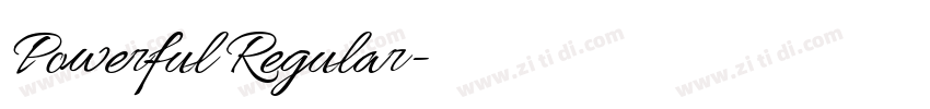 Powerful Regular字体转换
